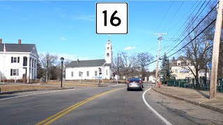 ⁴ᴷ⁶⁰ Driving Massachusetts Route 16 from Sherborn, MA to Wellesley, MA