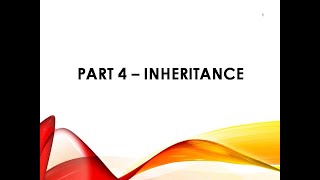 Python - Object Oriented Programming - part 4 - Inheritance