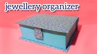 DIY jewelry organizer box making with waste cardboard😍😘🤗