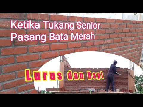 Cara Pasang Bata Merah Cepat Lurus Dan Rapi - YouTube