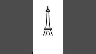 Draw Eiffel tower easy way #shorts #eiffeltower