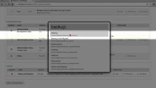 14. How the Backup and Migrate module works and creating our first backup (Backup 1)