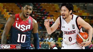 【バスケ】日本代表とアメリカ代表が試合したらどうなる？【NBA2k14】