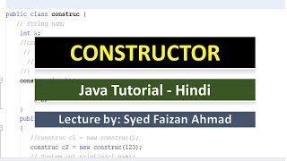 JAVA CONSTRUCTOR | USE OF CONSTRUCTOR | TYPES OF CONSTRUCTOR | CONSTRUCTORS IN JAVA | HINDI URDU