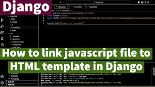 How to link javascript file to HTML template in Django