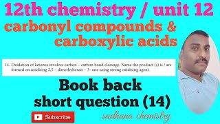 12th chemistry|unit 12|carbonyl compounds & carboxylic acids book back question number 14