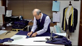 Process of Making Custom Made Suit. Korean Skilled Tailor