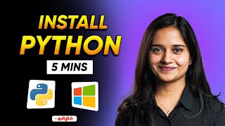 How to Install Python on Windows | Python 3.13.2 Installation | Python full course in Tamil