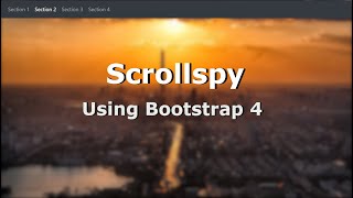 Scrollspy Using Bootstrap 4