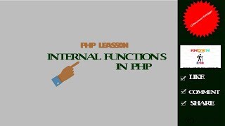 What Are Internal Functions in PHP | PHP Tutorial | Learn PHP Programming