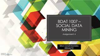 Social Data Mining Assignment 4