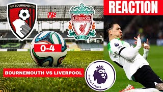 Bournemouth vs Liverpool 0-4 Live Stream Premier League Football EPL Match Score reaction Highlights