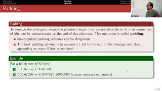 Padding in Block Ciphers