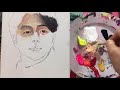 아크릴인물화 공유편 밑색칠하기 how i paint portrait with acrylic step1