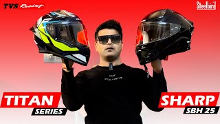 SBH 25 Sharp Helmet vs TVS Titan Helmet Comparison🤔 Best Helmet Under 2000 for Travel \u0026 Motovlog?