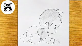 How to draw cute baby girl | pencil sketch