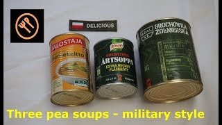 Pea soups military style