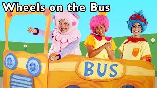 The Wheels on the Bus + More | Kid Car Nursery Rhymes | Mother Goose Club Phonics Songs