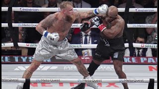 マイクタイソン対ジェイクポール | FULL MATCH | 58歳マイク・タイソン、復帰戦はYoutuberに大差の判定負け、2回から足動かず場内はブーイングが湧き起こる