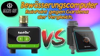 Bewässerungscomputer Rainpoint gegen Gardena