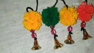 ಹಳೆಯ ಬಳೆಗಳಿಂದ ಮಾಡಿದ ಬಾಗಿಲು ತೋರಣ_Wall hanging with old bangles, Wall hanging craft ideas