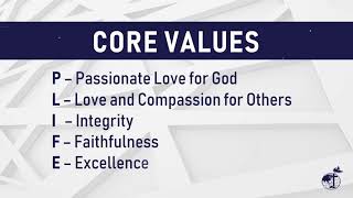 JIL MISSION, VISION, CORE VALUES, 15 DECLARATION OF FAITH