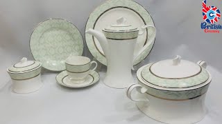 PISTACHIO 63Pcs Johnwood Bone Dinner set Crockery Set