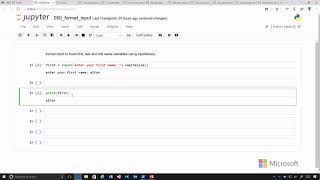 24 Python Beginner Strings and Functions - Build Format Name Input