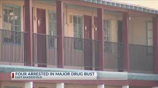 Four arrested in major drug bust in east Bakersfield