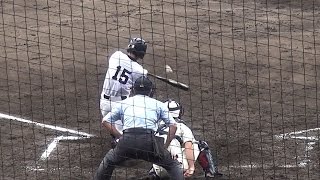 上原麗男 選手(興南2年) ツーベース 第98回全国高等学校野球選手権沖縄大会 3回戦 興南vs嘉手納 2016.7.9 コザしんきんスタジアム