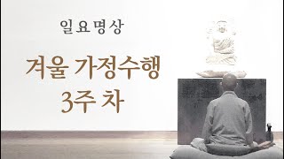 겨울 가정수행 3주 차ㅣ일요명상ㅣ제따와나선원 2021.12.5.