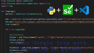 auto fill google form with selenium using python