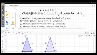 Classificazione dei triangoli usando i lati