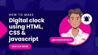 How to Create a Digital Clock using HTML, CSS & JavaScript | Step-by-Step Tutorial ⏰ | #digitalclock