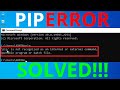 [SOLVED] pip is not recognized as an internal or external command
