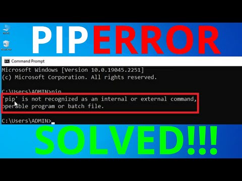 [SOLVED] pip is not recognized as an internal or external command