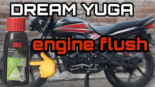 HONDA DREAM YUGA ENGINE FLUSH(for all bikes) AND ENGINE OIL CHANGE