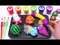 satisfying video l diy how to make rainbow slime from mixing m u0026m s lollipop cutting asmr