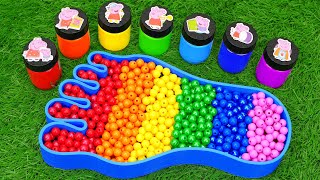 Satisfying Video l DIY How to make Rainbow SLIME From Mixing M\u0026M's Lollipop Cutting ASMR