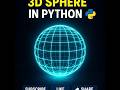 Create a 3D Sphere in Python | Matplotlib Tutorial #shorts