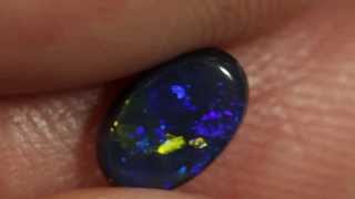 GEM LIGHTNING RIDGE SOLID BLUE BLACK OPAL GEMSTONE $0.99 N/R AUCTION! (MICK'S)