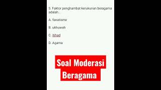 Contoh soal moderasi beragama #pppkkemenag #soalcpns @Syech_Di