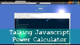 Talking Javascript Power Calculator