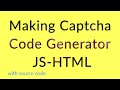 How to make captcha code generator with js || Codetra