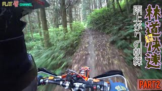 Flat屋HERO部 (林道部) 林道超快速 PART2 雨上がりの朝練編 #KTM500EXC-F #おすすめオフ車  FlatManmotovlogs 林道モトブログ鹿児島#159