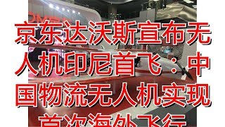 京东达沃斯宣布无人机印尼首飞：中国物流无人机实现首次海外飞行