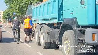 Kā norobežoti būvdarbi Z.Meierovica pr, Jūrmalā 3! Bīstamais pagrieziens uz R.Blaumaņa 19.06.2021