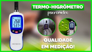 Termo-Higrômetro Psicrômetro INS-1383 | Kit Segurança Instrusul