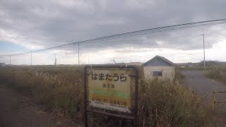 北海道の旅　日高本線・苫小牧発 鵡川行き普通列車車窓(海側)　2022年10月18日