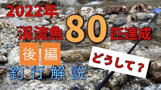 〜後編〜【2022年既に80匹超】渓流初心者が沢山釣ってる理由　説明付き　渓流釣り　餌釣り　アマゴ釣り　源流　源弓　mountain stream fishing Japan 　ミャク釣り